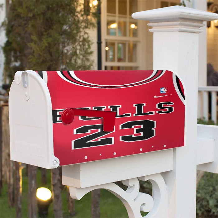 Cichago Bulls Jersey Magnetic Mailbox Cover 18" X 21" Outdoor Decor