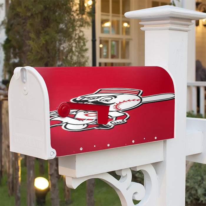 Cincinnati Baseball Logo Red Magnetic Mailbox Cover 18" X 21" Outdoor Decor