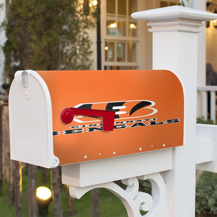 Cincinnati Bengals Orange Magnetic Mailbox Cover 18" X 21" Outdoor Decor