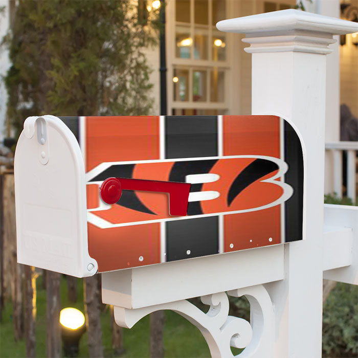 Cincinnati Bengals Stripe Magnetic Mailbox Cover 18" X 21" Outdoor Decor