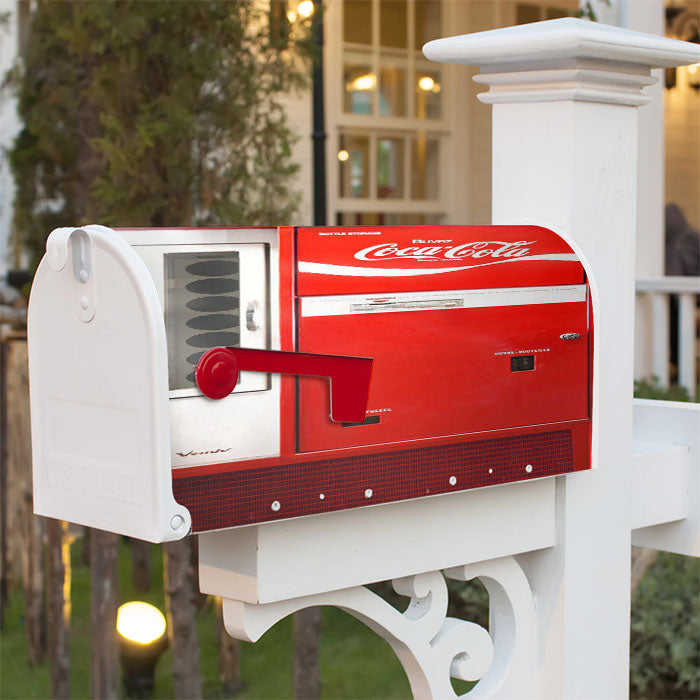 Classic Retro Coca Cola Vending Machine Magnetic Mailbox Cover 18" X 21" Outdoor Decor
