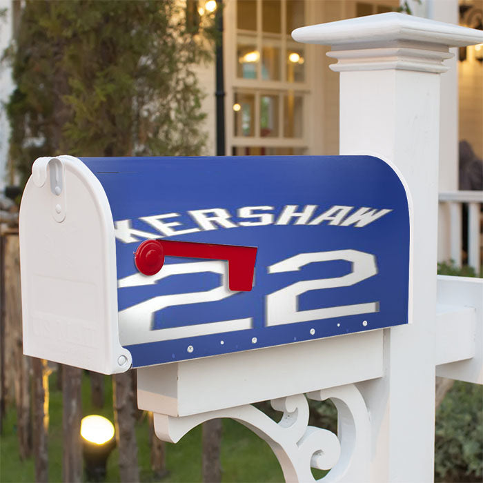 Clayton Kershaw Jersey Magnetic Mailbox Cover 18" X 21" Outdoor Decor