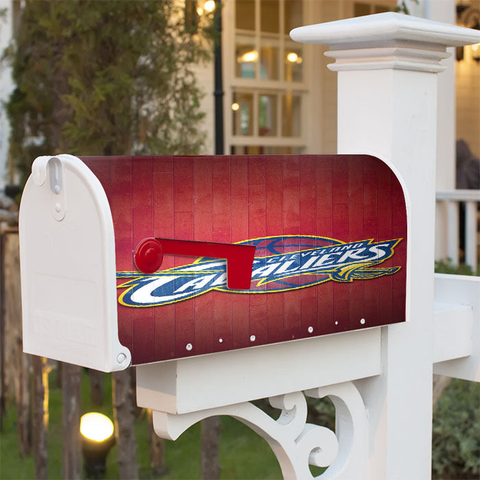 Cleveland Cavaliers Hardwood Magnetic Mailbox Cover 18" X 21" Outdoor Decor