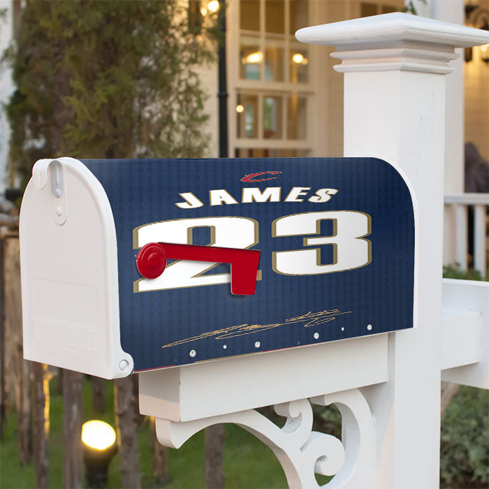 Cleveland Cavaliers James Blue Magnetic Mailbox Cover 18" X 21" Outdoor Decor