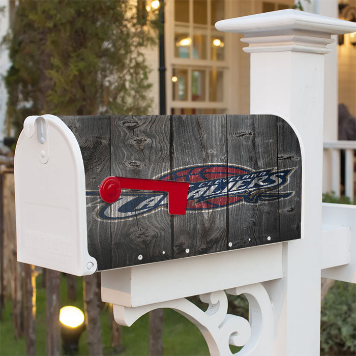 Cleveland Cavaliers Nba Dark Wood Wallpaper Magnetic Mailbox Cover 18" X 21" Outdoor Decor