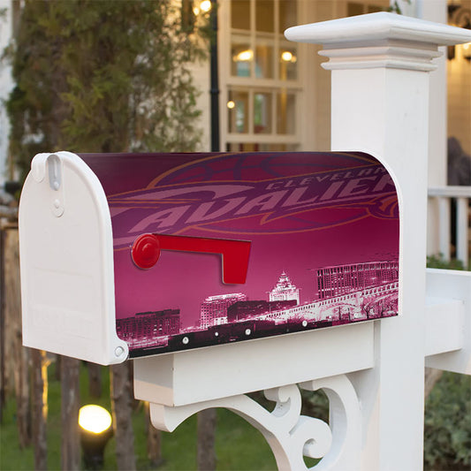 Cleveland Cavaliers Night City Magnetic Mailbox Cover 18" X 21" Outdoor Decor