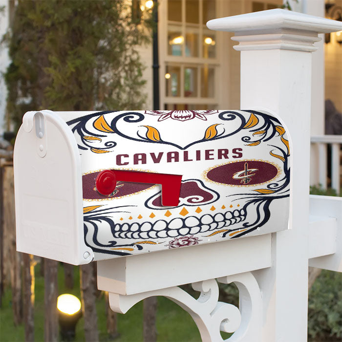 Cleveland Cavaliers Skull Magnetic Mailbox Cover 18" X 21" Outdoor Decor