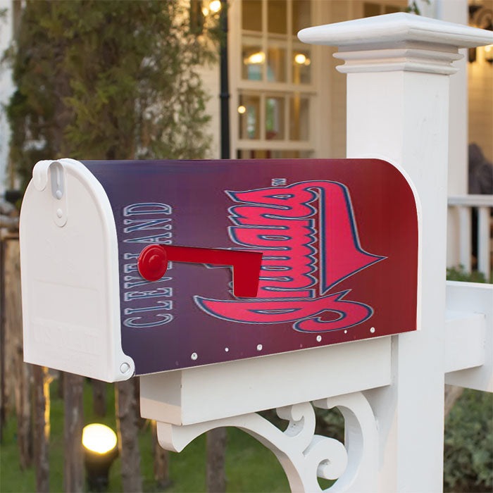 Cleveland Indians Logo Gradient Magnetic Mailbox Cover 18" X 21" Outdoor Decor