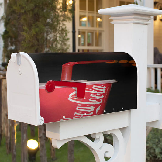 Coca Cola Hd Wallpaper Magnetic Mailbox Cover 18" X 21" Outdoor Decor