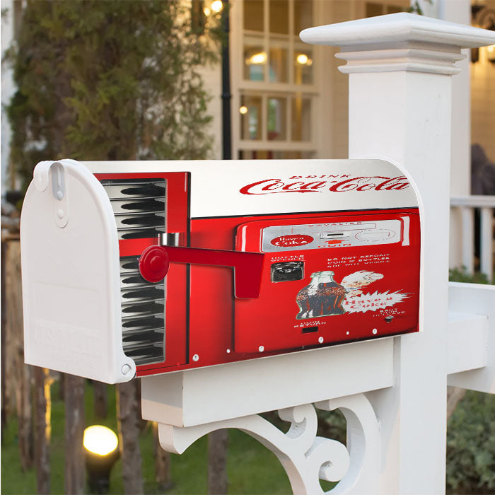 Coca Cola Machine Magnetic Mailbox Cover 18" X 21" Outdoor Decor