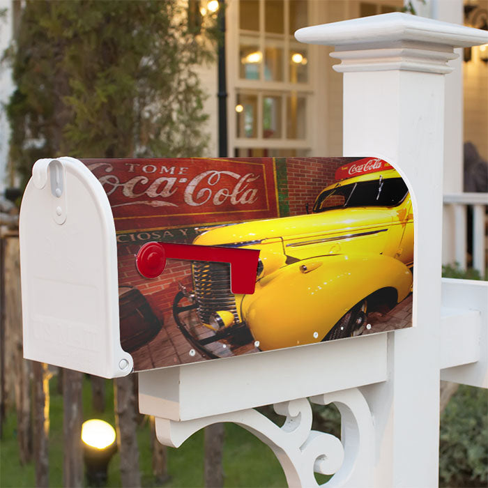 Coca Cola Truck Magnetic Mailbox Cover 18" X 21" Outdoor Decor