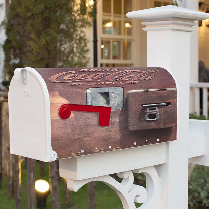 Coca Cola Wood Vending Machine Magnetic Mailbox Cover 18" X 21" Outdoor Decor