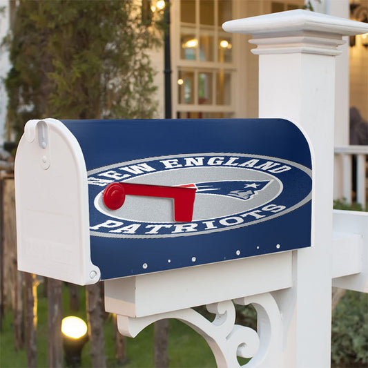 Color New England Patriots Logo Magnetic Mailbox Cover 18" X 21" Outdoor Decor