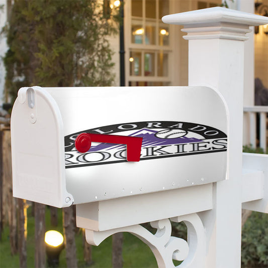 Colorado Rockies Baseball Logo White Magnetic Mailbox Cover 18" X 21" Outdoor Decor