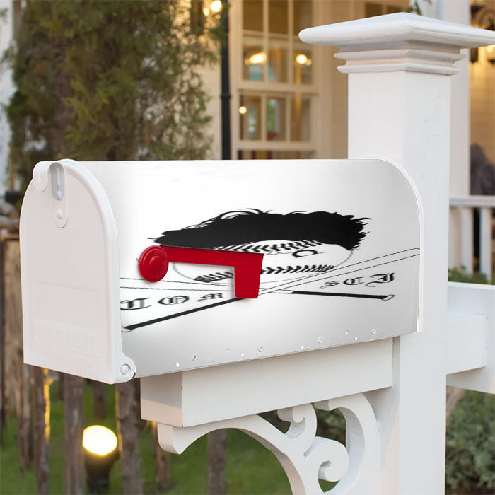 Comsci Baseball Logo White Magnetic Mailbox Cover 18" X 21" Outdoor Decor
