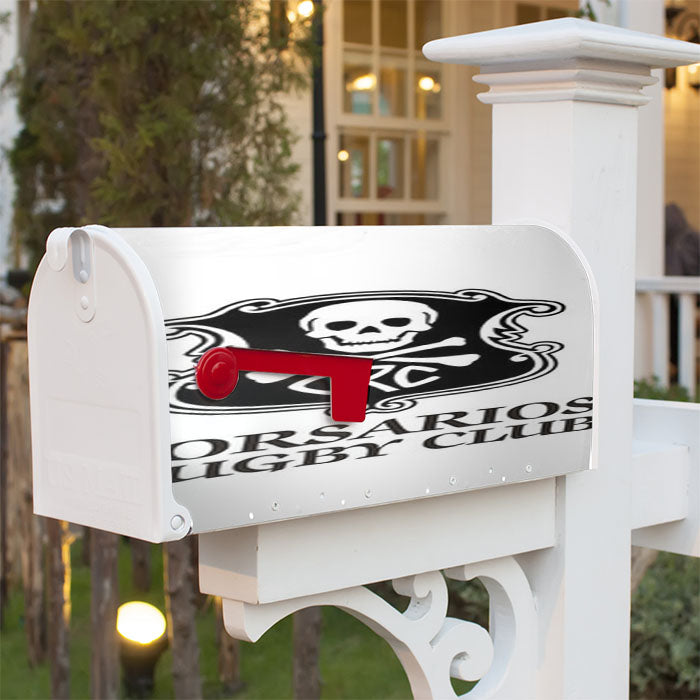 Corsarios Rugby Club Logo White Magnetic Mailbox Cover 18" X 21" Outdoor Decor