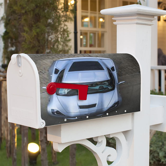 Corvette Car Logo Magnetic Mailbox Cover 18" X 21" Outdoor Decor
