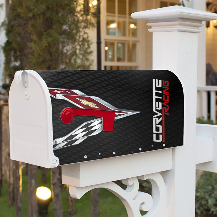 Corvette Carbon Magnetic Mailbox Cover 18" X 21" Outdoor Decor