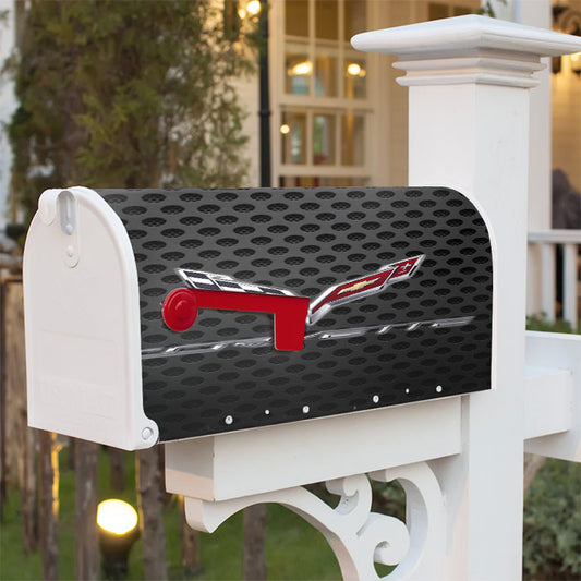 Corvette Racing Carbon Magnetic Mailbox Cover 18" X 21" Outdoor Decor
