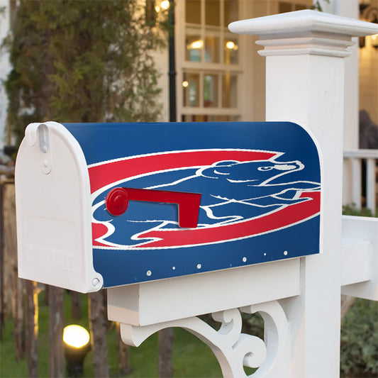Cubs Chicago Bear Logo Magnetic Mailbox Cover 18" X 21" Outdoor Decor