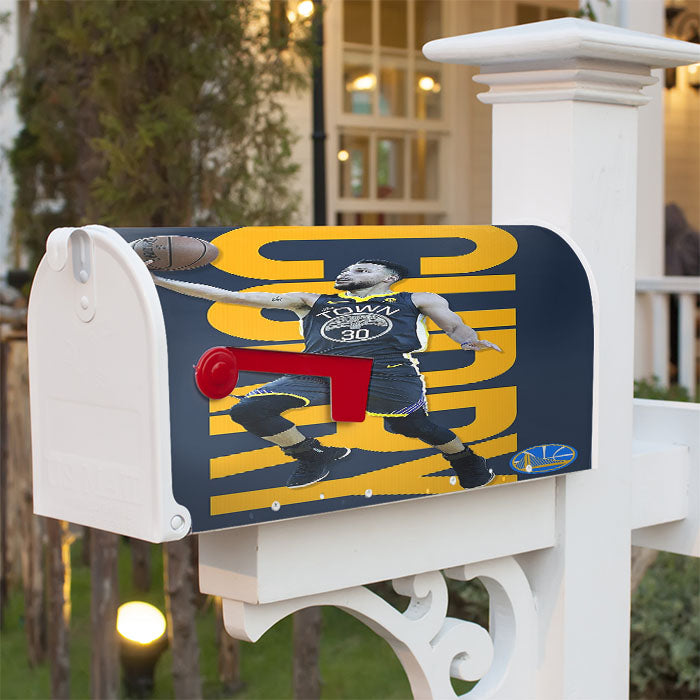 Curry Stephen 30 Golden State Warriors Magnetic Mailbox Cover 18" X 21" Outdoor Decor