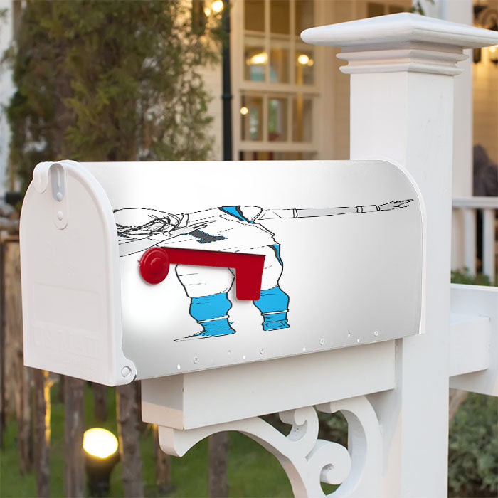 Dab Cam Newton Cartoon Magnetic Mailbox Cover 18" X 21" Outdoor Decor