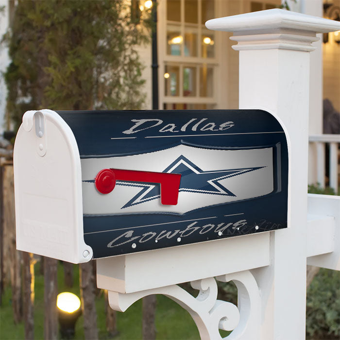Dallas Cowboys, Blue, Dak Prescott, East Magnetic Mailbox Cover 18" X 21" Outdoor Decor