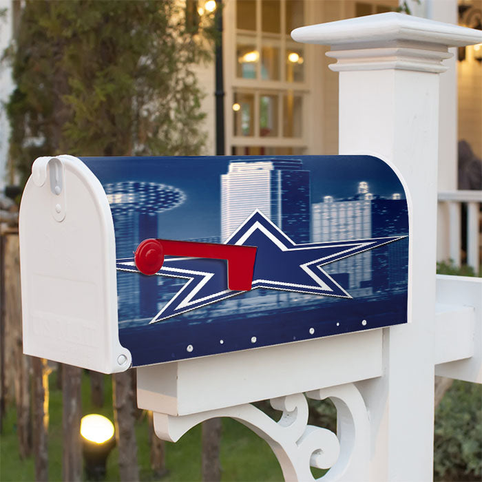 Dallas Cowboys City Themed Magnetic Mailbox Cover 18" X 21" Outdoor Decor
