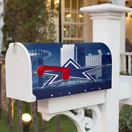 Dallas Cowboys City Themed Magnetic Mailbox Cover 18" X 21" Outdoor Decor