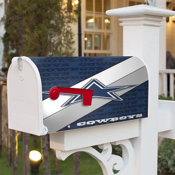 Dallas Cowboys Diagonal Magnetic Mailbox Cover 18" X 21" Outdoor Decor