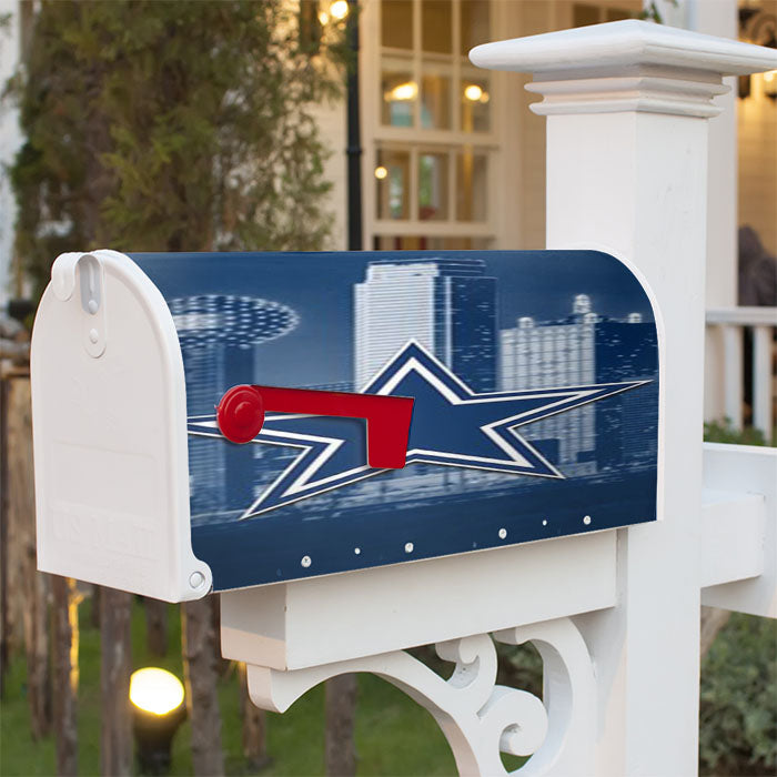 Dallas Cowboys Emblem Magnetic Mailbox Cover 18" X 21" Outdoor Decor