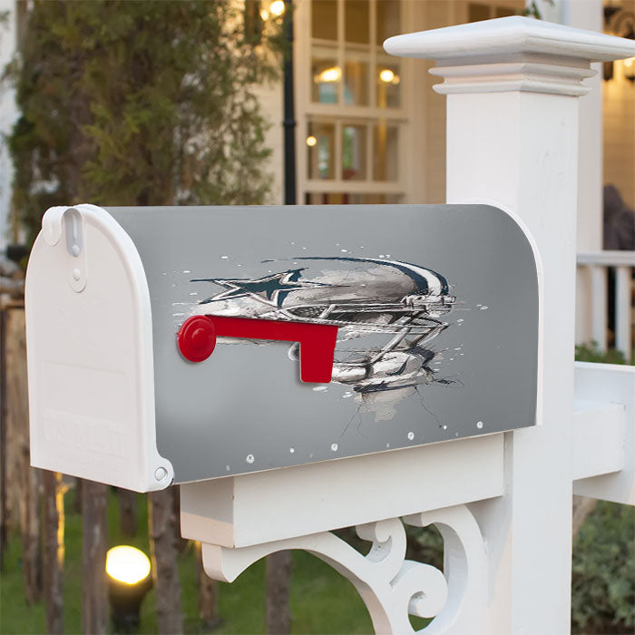 Dallas Cowboys Helmet Painting Florian Nicolle Magnetic Mailbox Cover 18" X 21" Outdoor Decor