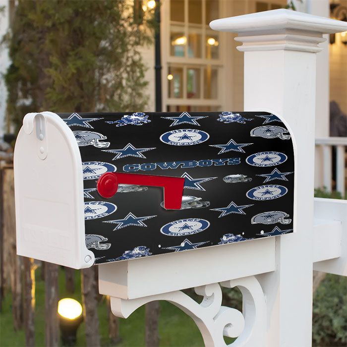 Dallas Cowboys Logo Pattern Magnetic Mailbox Cover 18" X 21" Outdoor Decor