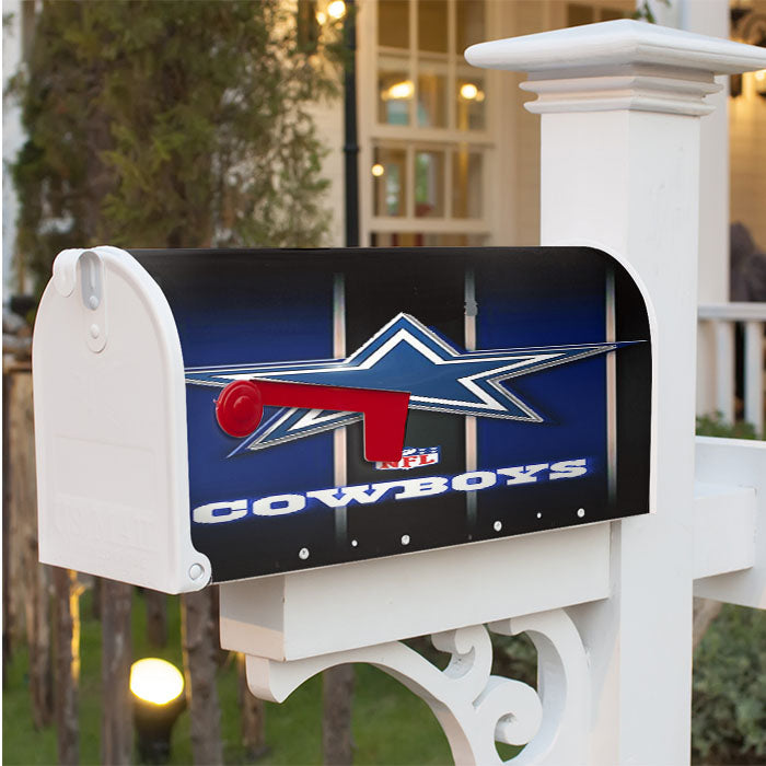 Dallas Cowboys Nfl Stripes New Magnetic Mailbox Cover 18" X 21" Outdoor Decor