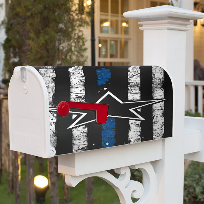 Dallas Cowboys Thin Blue Magnetic Mailbox Cover 18" X 21" Outdoor Decor