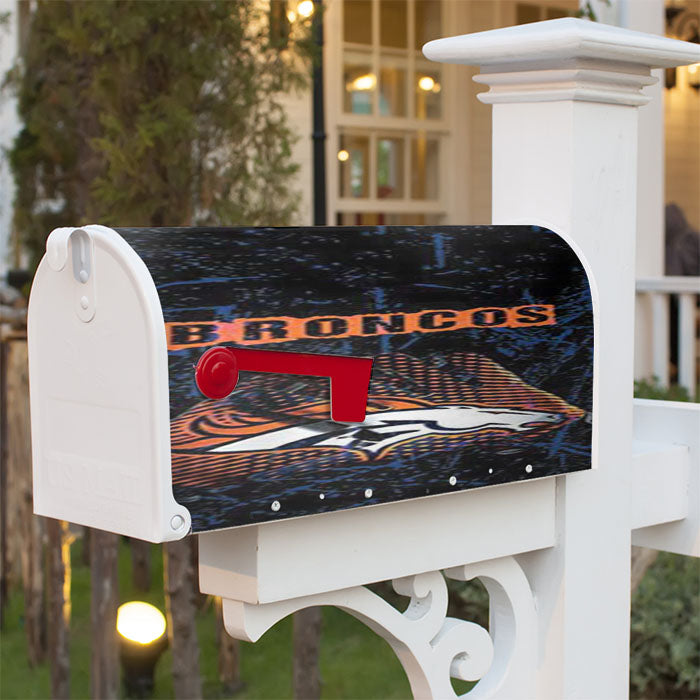 Denver Broncos Gloves Rough Magnetic Mailbox Cover 18" X 21" Outdoor Decor