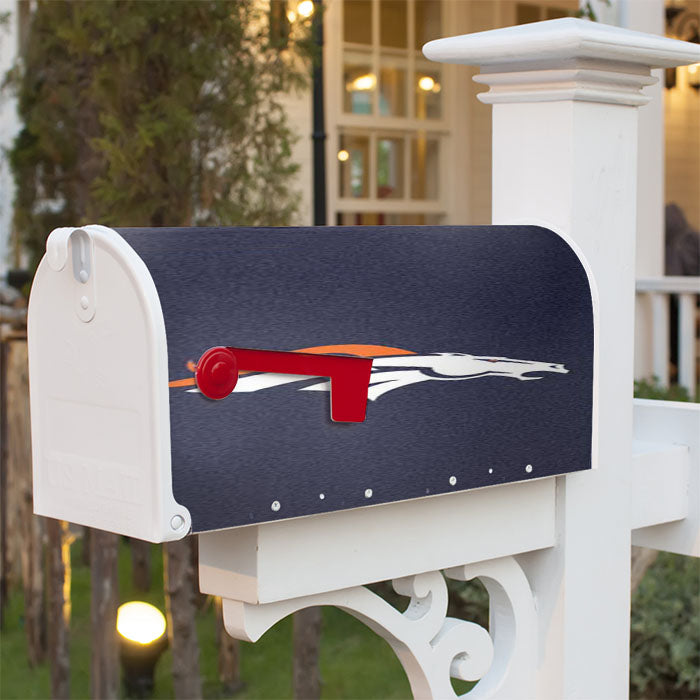 Denver Broncos Grainy Magnetic Mailbox Cover 18" X 21" Outdoor Decor