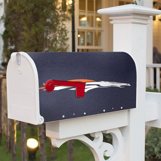 Denver Broncos Grainy Magnetic Mailbox Cover 18" X 21" Outdoor Decor