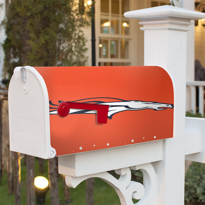 Denver Broncos Logo Magnetic Mailbox Cover 18" X 21" Outdoor Decor