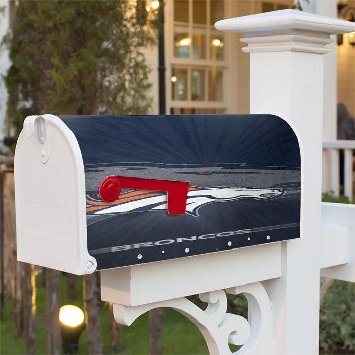 Denver Broncos Logo 2 Magnetic Mailbox Cover 18" X 21" Outdoor Decor