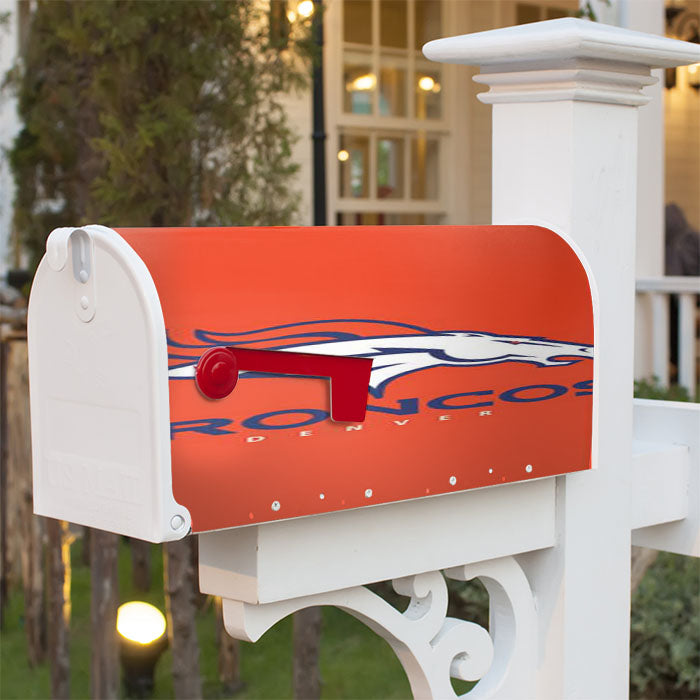 Denver Broncos Logo Basic Magnetic Mailbox Cover 18" X 21" Outdoor Decor
