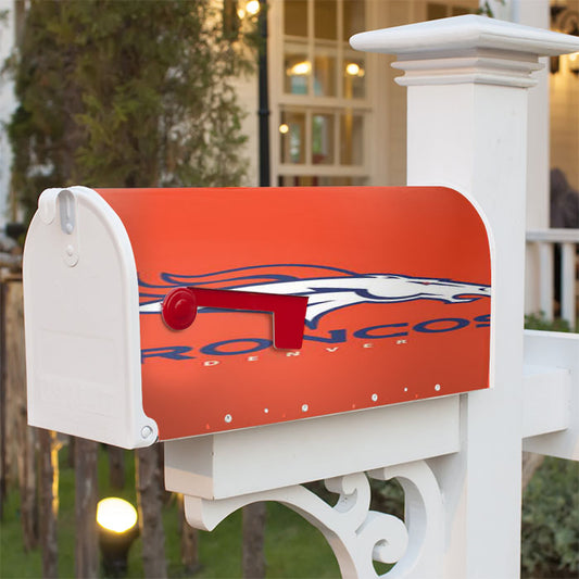 Denver Broncos Logo Basic Magnetic Mailbox Cover 18" X 21" Outdoor Decor