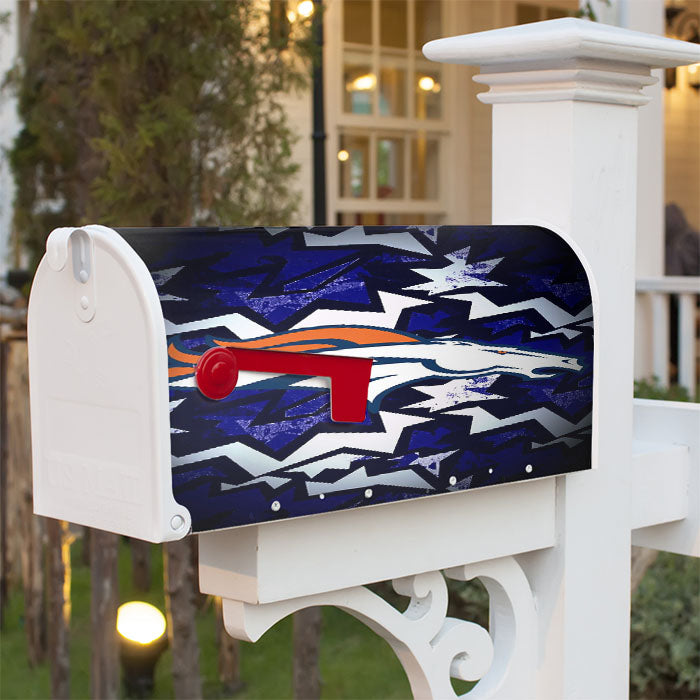Denver Broncos Logo Computer Magnetic Mailbox Cover 18" X 21" Outdoor Decor