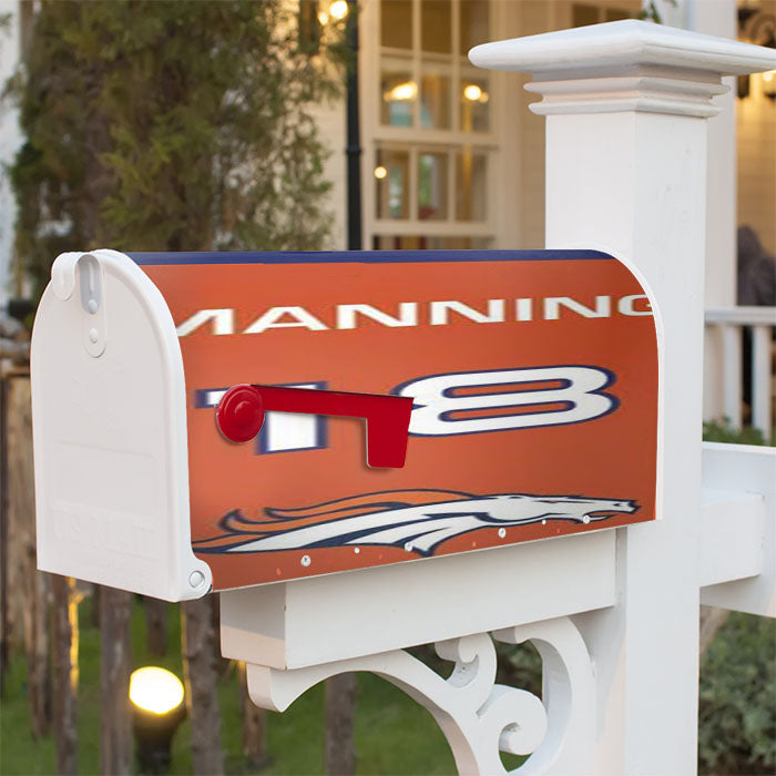 Denver Broncos Manning Jersey Magnetic Mailbox Cover 18" X 21" Outdoor Decor