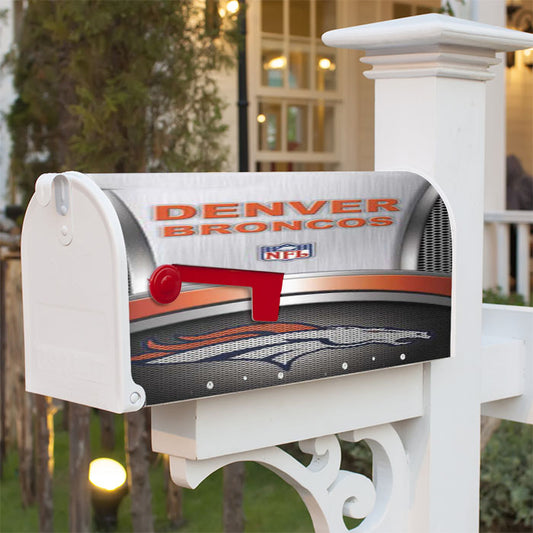 Denver Broncos Meshbox Magnetic Mailbox Cover 18" X 21" Outdoor Decor