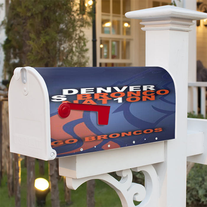 Denver Broncos Nat1On Magnetic Mailbox Cover 18" X 21" Outdoor Decor