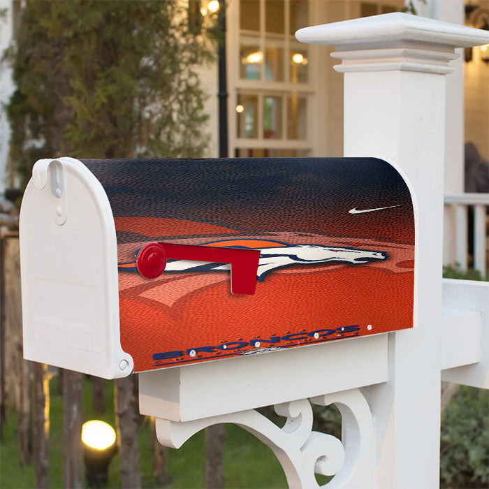 Denver Broncos Nfl 9 Magnetic Mailbox Cover 18" X 21" Outdoor Decor