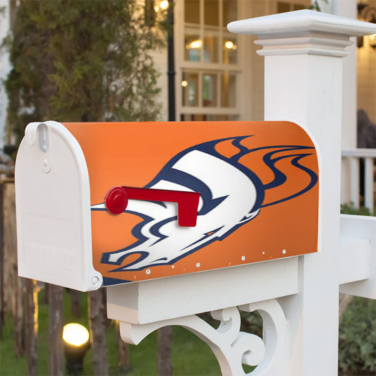 Denver Broncos Orange And Blue Magnetic Mailbox Cover 18" X 21" Outdoor Decor