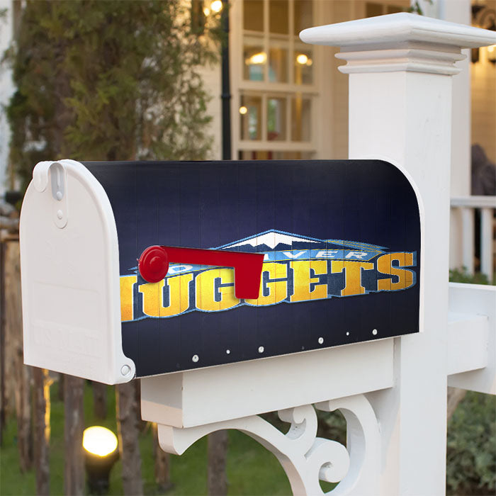 Denver Nuggets Hardwood Magnetic Mailbox Cover 18" X 21" Outdoor Decor