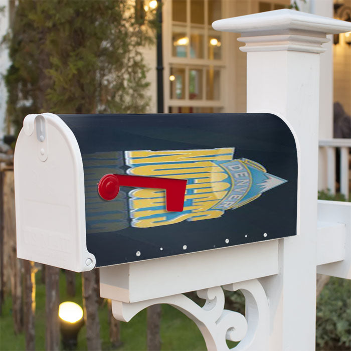 Denver Nuggets Logo Nba Magnetic Mailbox Cover 18" X 21" Outdoor Decor